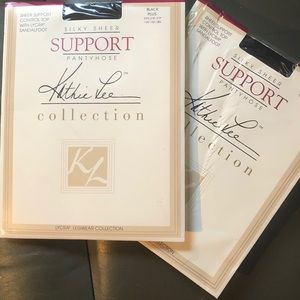Kathie Lee Silky Sheer Support Pantyhose Plus NEW